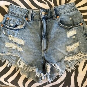 Garage Distressed Denim Women Shorts